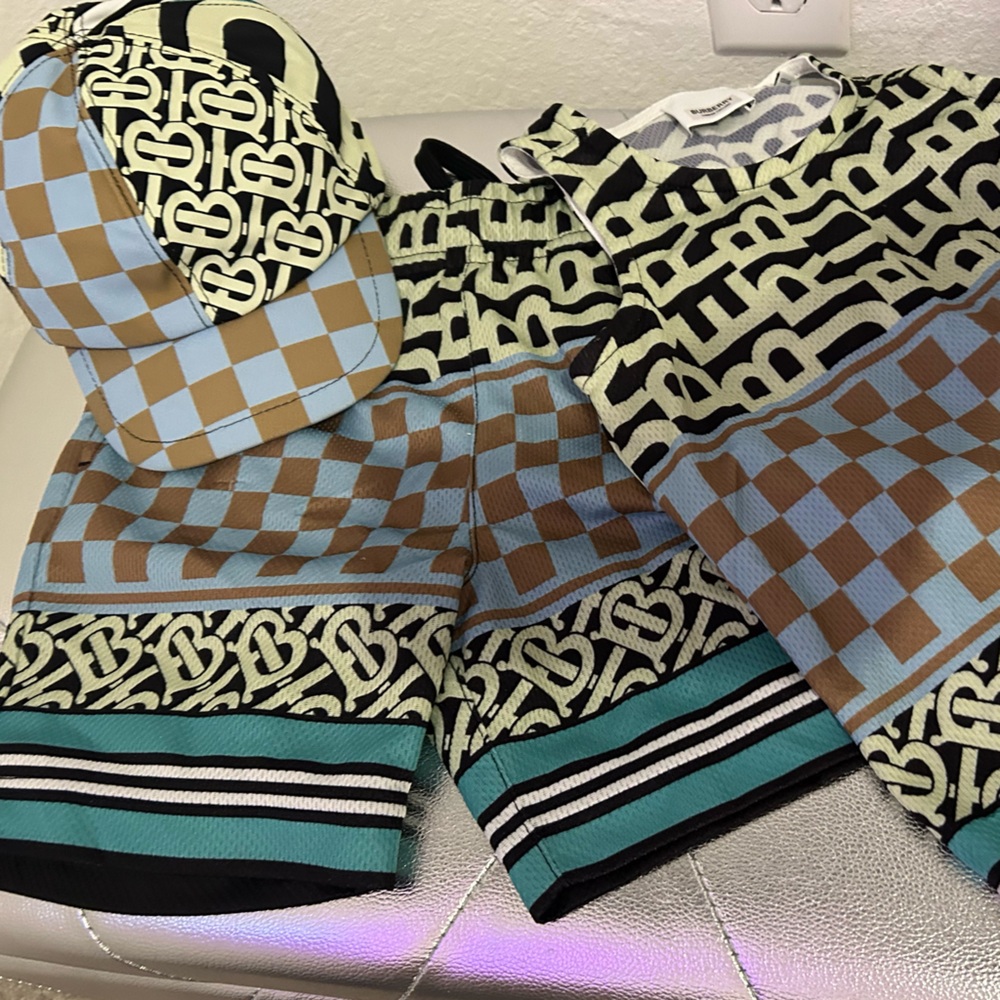 Burberry jade blue Patt set